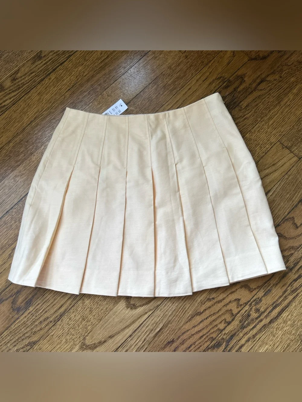 NWT J Crew Pleated Mini Skirt in Gramercy Linen Blend